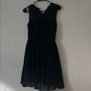 Freebird Black Lace Midi Dress